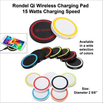 Rondel Qi Wireless Charging Pad 15 Watts Charging Speed