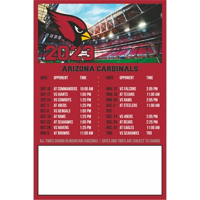 4x6 NFL Magnetic Schedule