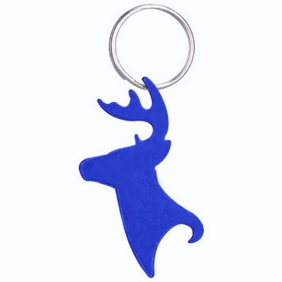 Deer Head Bottle Opener Keychain