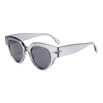 Sunglasses - Grey Lenses - Grey Clear Frames