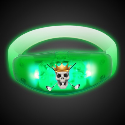 Sound Activated Green LED Stretchy Bangle Bracelet(Digi-Print)