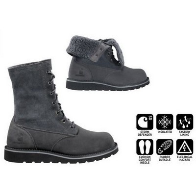 Carhartt® Women's Dark Gray 8" Waterproof Insulated Wedge Fold Down Winter Boot