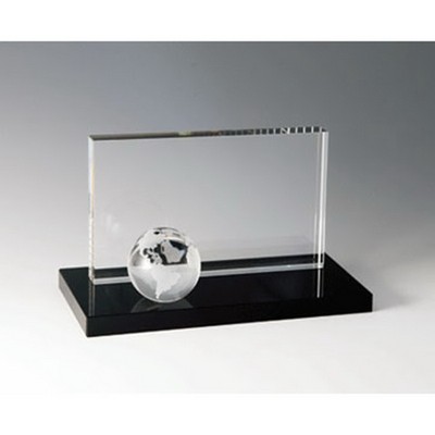 Globe Panel Award on Black Base (4½"x7¾"x3½")