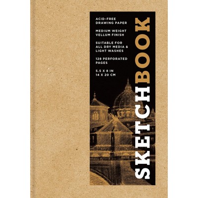 Sketchbook 5.5 x 8" Kraft Hardcover Mixed Media Sketchbook for Drawing (Aci