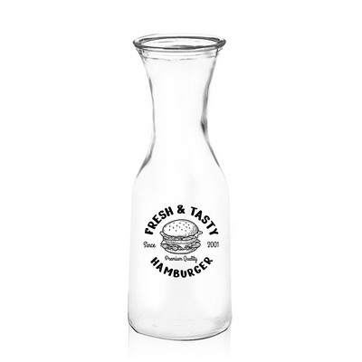 34 oz. Clear Glass Carafe (1 Color Imprint)