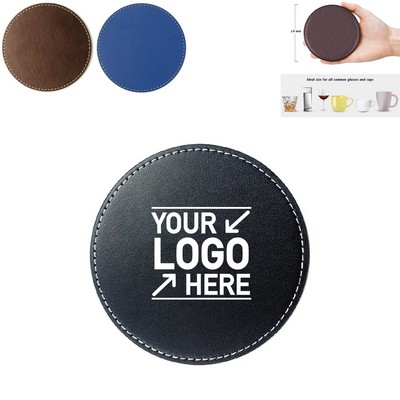 Waterproof Premium Pu Leather Coaster