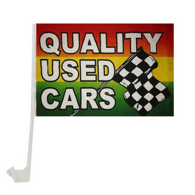 12" x 18" Double Sided Printed Custom Car Flag