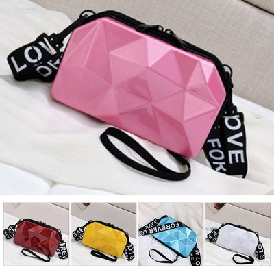 Hard Shell Cosmetics Case Bag for Toiletry Water resistant Crash Proof Hard Shell Mini Crossbody Bag