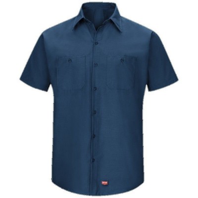 Red Kap® Men's Short Sleeve Work Shirt w/MIMIX™ - Navy Blue