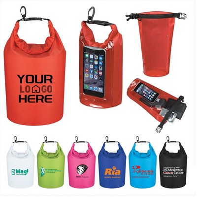 5.0 Liter Water Resistant Dry Bag w/Clear Pocket Window