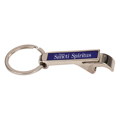 2 1/2" Blue Bottle Opener Keychain