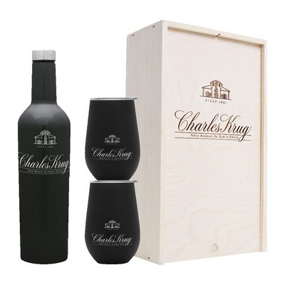 Wine Growler & Tumbler Set with Box