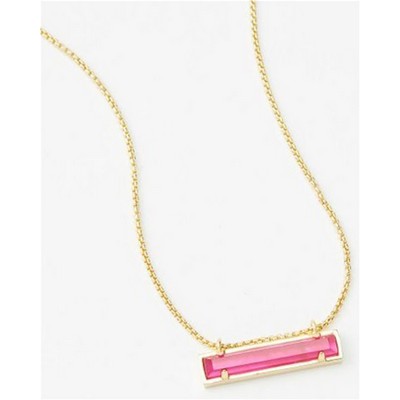 Kendra Scott Leanor Gold Pendant Necklace in Azalea Illusion