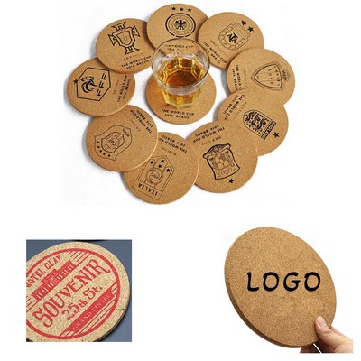 Round Cork Beverage Coaster