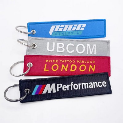 Custom embroidered Keychain jets key tags