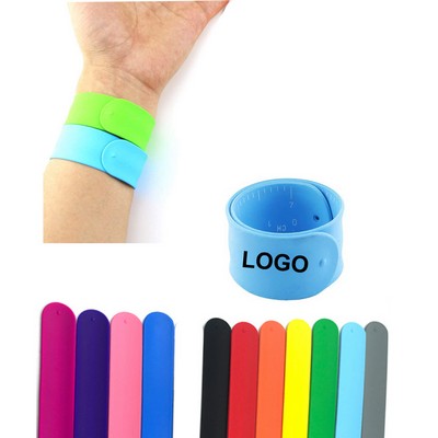 Silicone Bracelet With Slap-On Ruler Feature