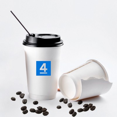 16 Oz Disposable Double Wall Paper Coffee Cups With Lids