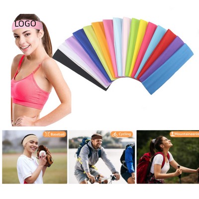 Solid Color Elastic SportsHeadband