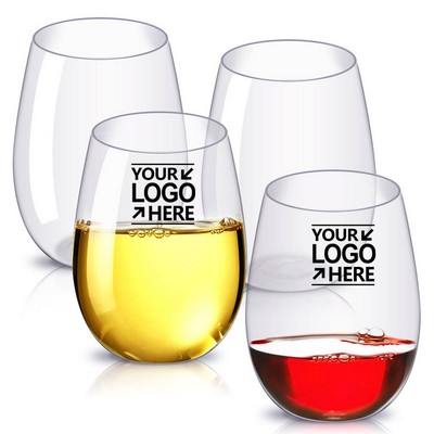 4Pc Set Unbreakable PCTG Stemless Red Wine Cup