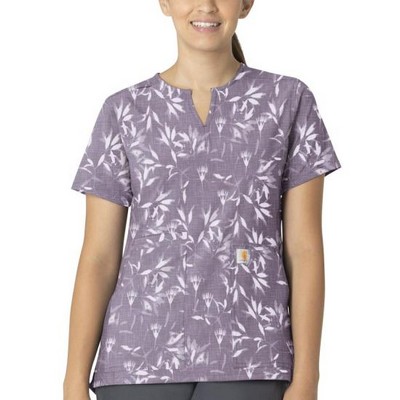 Carhartt® Force Prints Women's Cross-Flex Modern Fit Notch Neck Scrub Shirt