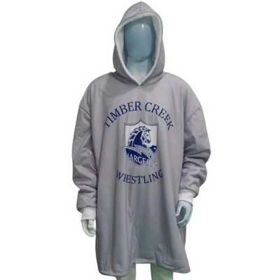 Sublimated Hoodie Blanket with Sleeves