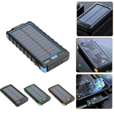 20000Mah Portable Solar Power Bank With Flashlight