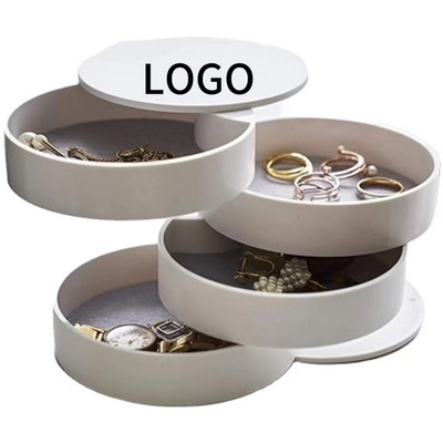 4-Layer Rotating Travel Jewelry Case