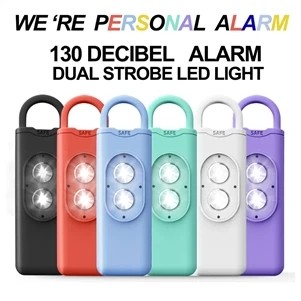 Portable Safety Alarm Keychain with Dual LED Lights and Emergency Siren Whistle