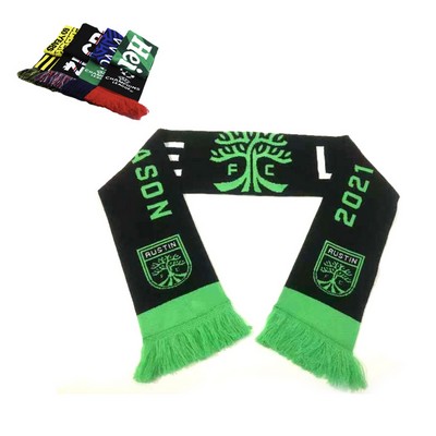 Jacquard Knitting Sports Fan Scarf