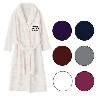 Soft Plush Long Fleece Bathrobe