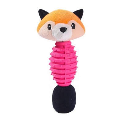 Squeaky Pet Toy with Plush Tail