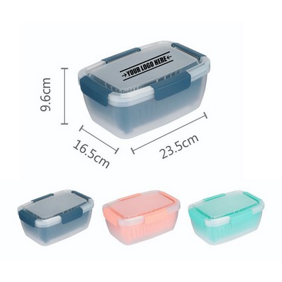 2-Layer Dry-Wet Separation Food Storage Containers With Lids