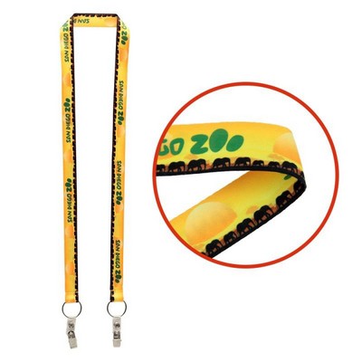 3/4" Dual LA-214 Attachment Sublimation Lanyard (DHL)