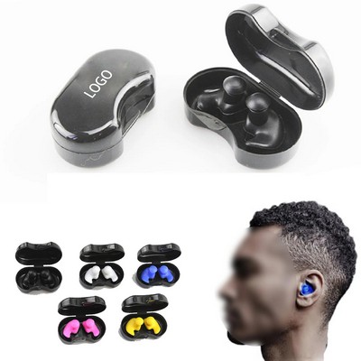 Silicone Earplug With Black Case