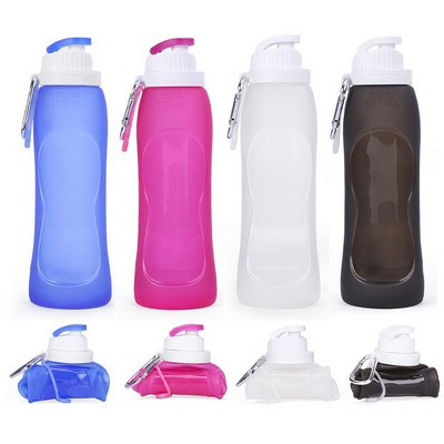 17oz Collapsible Water Bottle with Clip