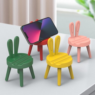 Cute Rabbit Ears Chair Shape Cell Phone Stand