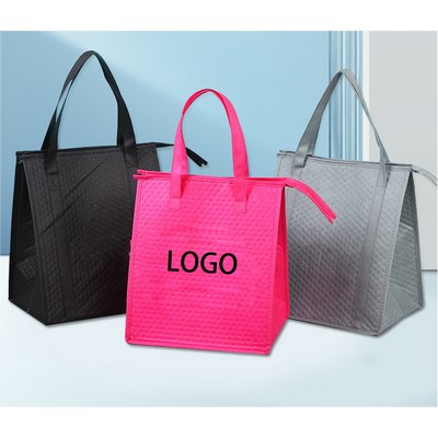 9"x13"x6 1/2" Custom Non-Woven Lunch Cooler Tote Bag