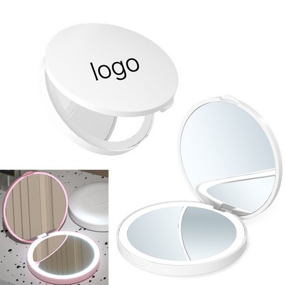 Led Lighted Travel Makeup Mirror