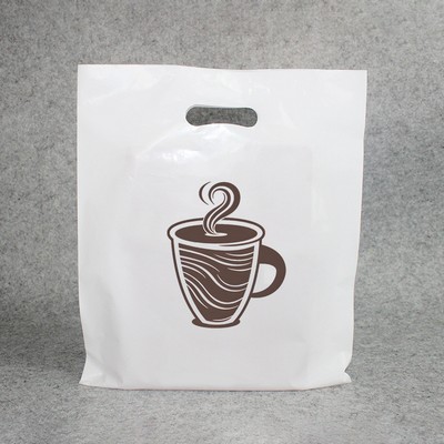 9.9"x13.8" 2.4mil Merchandise Bags with Die Cut Handles for Boutique Bag Shopping Cloth Bags