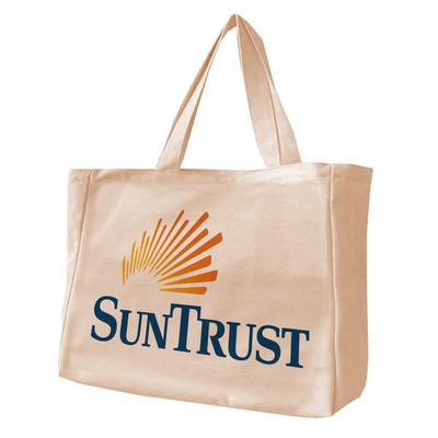 Heavy Duty 10 Oz. Full Color Logo Large Canvas Grocery Bag