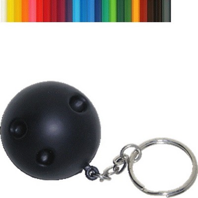 Bowling Ball Stress Ball Keychain