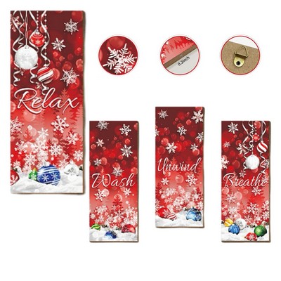 4Pcs Christmas Hanging Wall Decoration