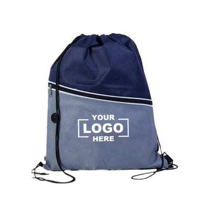 Two-Tone Non-Woven Drawstring Backpack