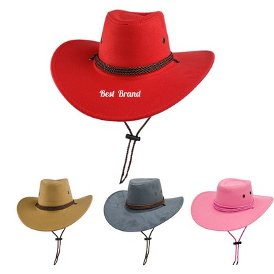 Wide-Brimmed Cowboy Hat