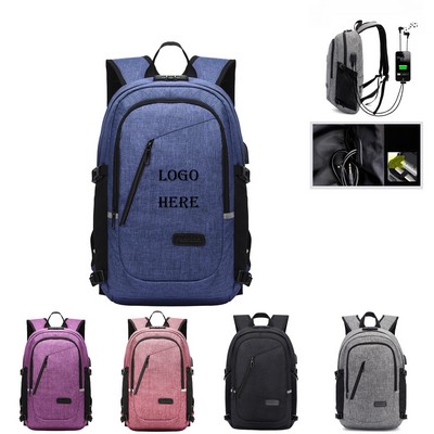 Waterproof Outdoor Anti-Theft Laptop Bag With Usb Charging Port