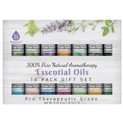 Pursonic 14 Pack Of 100% Pure Essential Aromatherapy Oils