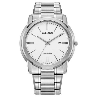 Citizen Watch Men's Corporate Exclusive Stainless Steel Watch w/White Dial