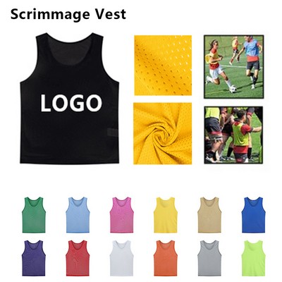 Youth Adult Mesh Scrimmage Team Vests Pinnies Training Sports Jerseys