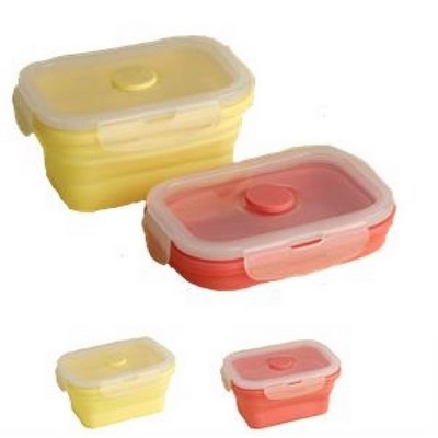 Silicone Foldable Collapsible Lunch Bento Box