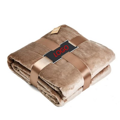 Solid Color Lustrous Flannel Blanket